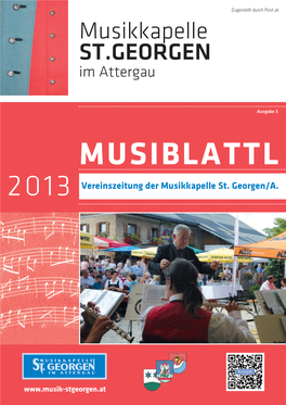 MUSIBLATTL 2013 Vereinszeitung Der Musikkapelle St
