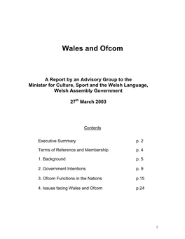 Wales and Ofcom