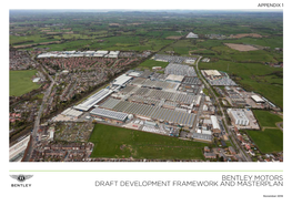 Bentley Motors Draft Development Framework and Masterplan