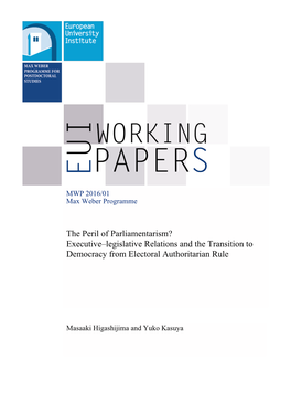 Executive–Legislative Relations and the Transition to Democracy from Electoral Authoritarian Rule