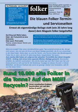 Rund 10.000 Alte Folker in Die Tonne? Auf Den Müll? Recyceln?