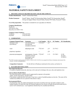 Material Safety Data Sheet