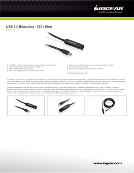 USB 3.0 Boostlinq - 33Ft (10M) GUE310