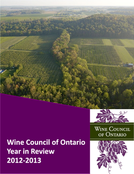 Wine Council of Ontario - 2012-2013 Annual Review