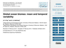 Global Ocean Biomes Data (ESSD)