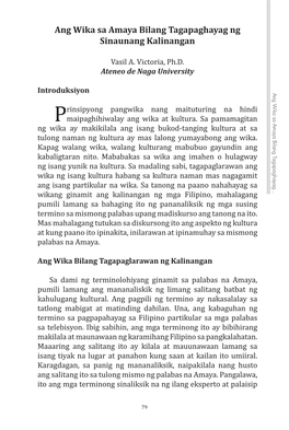 Prinsipyong Pangwika Nang Maituturing Na Hindi