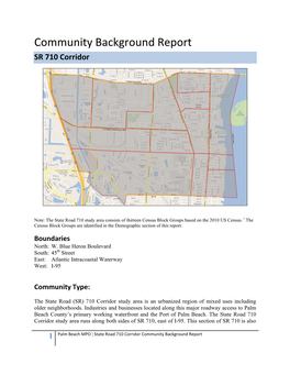 Community Background Report SR 710 Corridor