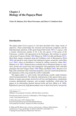 Chapter 2 Biology of the Papaya Plant