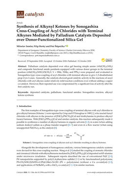 Synthesis of Alkynyl Ketones by Sonogashira Cross-Coupling Of