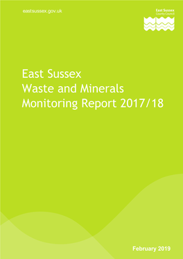 Waste and Minerals Monitoring Report 2017/18