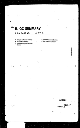 Ii. Qc Summary E.P.A