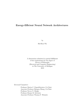Energy-Efficient Neural Network Architectures