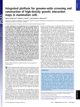 Integrated Platform for Genome-Wide Screening and Construction of High