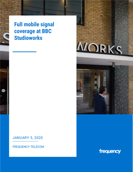 Full Mobile Signal Coverage at BBC Studioworks