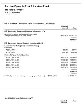 Dynamic Risk Allocation Fund Q3 Portfolio Holdings