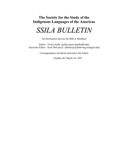 Ssila Bulletin