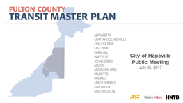 Fulton County Transit Master Plan Overview
