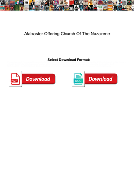 Alabaster Offering Church of the Nazarene