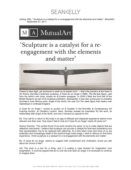 Jobling, Billy. “'Sculpture Is a Catalyst for a Re-Engagement with The