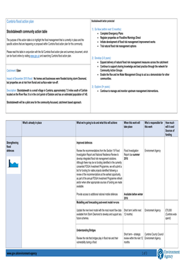 Cumbria Flood Action Plan Stockdalewath Better Protected