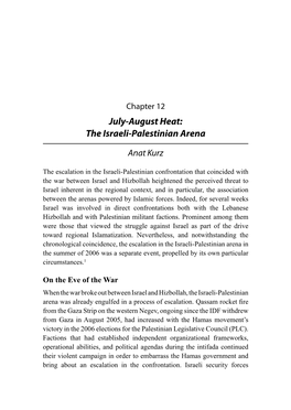 The Israeli-Palestinian Arena