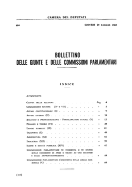 Bollettino Delle Giunte E Delle Commissioni Parlamentari