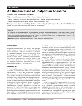 An Unusual Case of Postpartum Anasarca an Unusual Case of Postpartum Anasarca