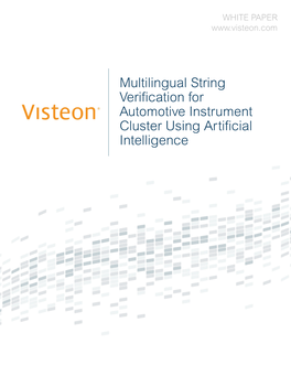 Multilingual String Verification for Automotive Instrument Cluster Using Artificial Intelligence