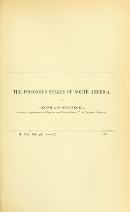 The Poisonous Snakes of North America