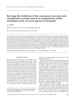 Revising the Definition of the Crustacean Seta and Setal