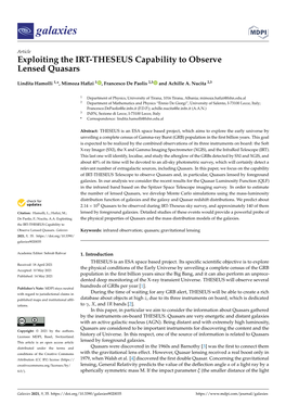 Exploiting the IRT-THESEUS Capability to Observe Lensed Quasars