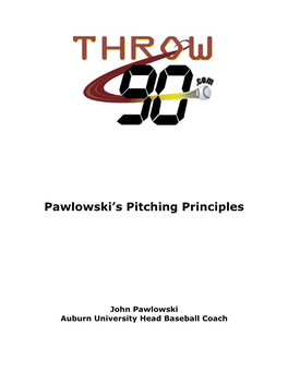 Pawlowski's Pitching Principles