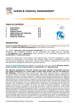 Ocean & Coastal Management