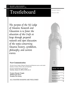 Trestleboard J ANUARY 2005