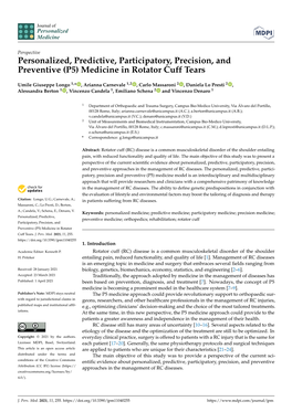 (P5) Medicine in Rotator Cuff Tears