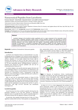 Nutraceutical Peptides from Lactoferrin