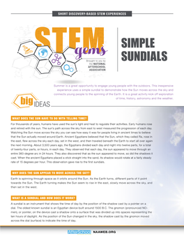 Stemgems SIMPLE SUNDIALS