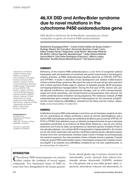 46,XX DSD and Antley-Bixler Syndrome Due to Novel Mutations In