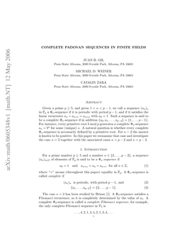 Arxiv:Math/0605348V1