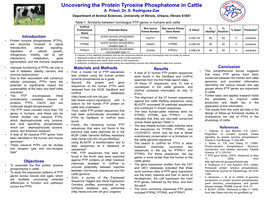 Uncovering the Protein Tyrosine Phosphatome in Cattle A