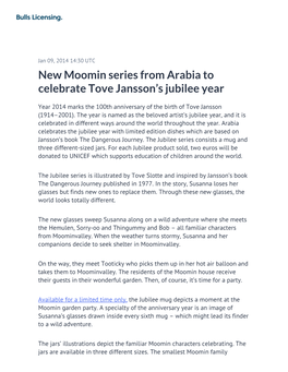 New Moomin Series from Arabia to Celebrate Tove Jansson’S Jubilee Year