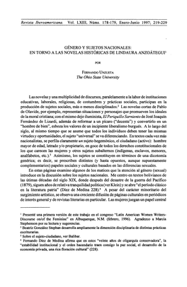Revista Iberoamericana. Vol. LXIII, Niums. 178-179, Enero-Junio 1997; 219-229