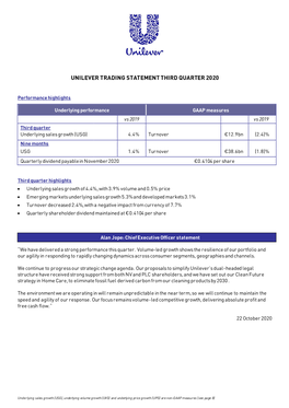 Q3 2020 Results Announcement