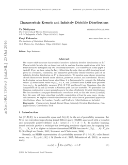 Characteristic Kernels and Infinitely Divisible Distributions