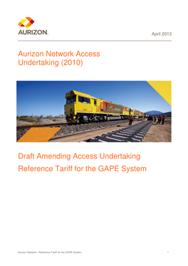 Aurizon Network Access Undertaking (2010)