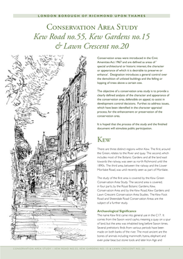 Conservation Area Study Kew Road No.55, Kew Gardens No.15 & Lawn Crescent No.20