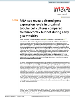 RNA-Seq Reveals Altered Gene Expression Levels in Proximal