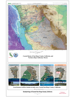 Local Features in River Basins in Study Area, Coastal San Diego County, California