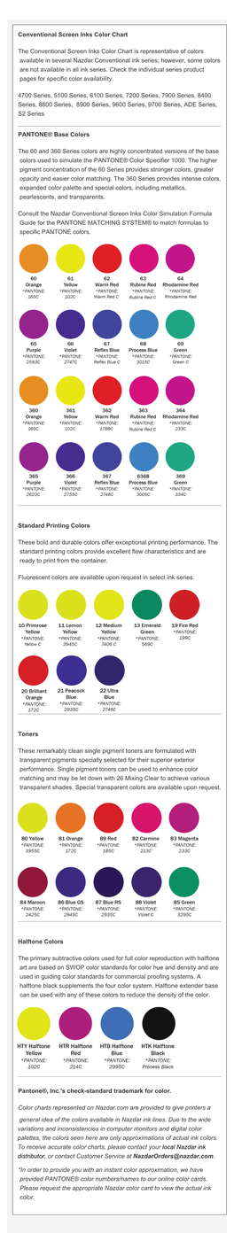 Online Color Cards