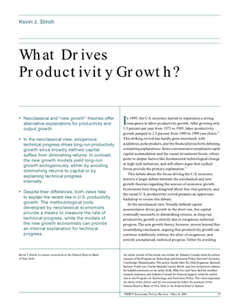 What Drives Productivity Growth?